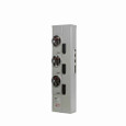 Eaton 1MM320RRLB residential meter stack, Amperage rating: 200A, Bus rating: 800A, Outdoor, Interrupt rating depends on selected main circuit breaker, Single-phase in/single-phase out, Aluminum, 3 Sockets, Ringless with horn bypass, 120/240 Vac