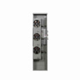Eaton 1MM320RRLB residential meter stack, Amperage rating: 200A, Bus rating: 800A, Outdoor, Interrupt rating depends on selected main circuit breaker, Single-phase in/single-phase out, Aluminum, 3 Sockets, Ringless with horn bypass, 120/240 Vac