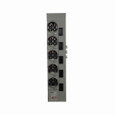 Eaton 1MM512RRLP residential meter stack, Amperage rating: 125A, Bus rating: 800A, Outdoor, Interrupt rating depends on selected main circuit breaker, Single-phase in/single-phase out, 5 Sockets, Aluminum, Ringless, 120/240 Vac