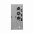 Eaton 1MP3124RRLBCPS meter pack, Socket amperage: 125A, Amperage rating: 125A, Aluminum, Bus rating: 400A, Horn bypass, Indoor/outdoor, Up to 100 KAIC, Five-jaw, 3 Sockets, Single-phase in/single-phase out, Ringless, 120/240 Vac