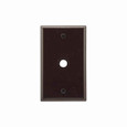 Eaton 2128B-BOX Telephone and coaxial wallplate, Brown, 0.375" Hole Cutout, Thermoset, Single- gang, Standard, ED Box