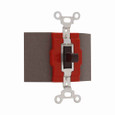 Eaton 2226B Arrow Hart industrial grade toggle switch, Maintained toggle, #14-10 AWG, 20A, Flush, 120/277V, Back/side, Screw, Brown, Load type: Motor Control, Fan, LED, Incandescent, ELV, MLV, CFL, Flourescent, Halogen, Double-Pole, Brass, Urea