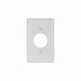 Eaton 2131W-BOX Single receptacle wallplate, White, 1.406" Hole Cutout, Thermoset, Single- gang, Standard, ED Box