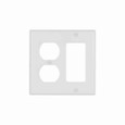 Eaton 2157W-BOX Combination wallplate, White, Duplex receptacle, Decorator Cutout, Thermoset, Two- gang, Standard, ED Box Eaton 2157W-BOX Combination wallplate, White, Duplex receptacle, Decorator Cutout, Thermoset, Two- gang, Standard, ED Box
