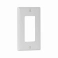 Eaton 2151W-BOX Decorator / GFCI wallplate, White, Decorator Cutout, Thermoset, Single- gang, Standard, ED Box