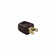 Eaton 2601-6B-BU straight blade plug , #18-10 AWG, 10A, Residential, 125V, Back wire, Brown, Brass, Thermoplastic, 1-15P, Two-pole, two-wire, non grounding, Insulation piercing, 18-2 SPT-1 cord, Thermoplastic, Bulk, polarized