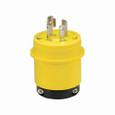 Eaton 3431PY severe duty locking connector, #18-10 AWG, 30A, Industrial, 120/208V, Yellow, black, Severe duty, Severe duty, Non-NEMA, Four-pole, Four-wire, non-grounding, Santoprene thermoplastic elastomeric, 0.63 to 1.16 in