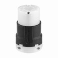 Eaton 3433N-M Arrow Hart ultra grip locking connector, #16-12 AWG, 30A, Industrial, 120/208V, Back wiring, Black, white, Safety grip, Non-NEMA, Four-pole, Four-wire, Glass-filled nylon, 0.63 to 1.16 in