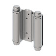 Hager 1303 Double Acting Full Surface Commercial Spring Hinge, 626 Satin Chrome, front three-quarter view