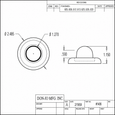 Don-Jo 1406 Wall Bumper — 1-1/8" Projection, 2-1/2" Diameter, Wrought Construction