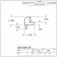 Don-Jo 1445 Floor Stop, Cast Brass, 5/8" x 1-3/4" Base, 1-1/2" Height