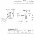 Don-Jo 1447 Floor Stop, Cast Brass, 1/4" x 1-3/4" Base, 1-5/8" Height