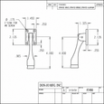 Don-Jo 1466 Kick Down Floor Door Holder with 4" Projection, Cast Iron Construction