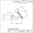 Don-Jo 1503 Hinge Pin Door Stop, 70–100 Degree Range, Cast Brass