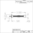 Don-Jo 1508 Spring Base Door Stop, 3" Projection, 3/4" Base, Spring Steel