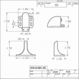 Don-Jo 1520 Floor Door Holder in Satin Chrome, 3" W x 3-1/2" H, Cast Brass