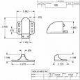 Don-Jo 1520 Floor Door Holder in Satin Chrome, 3" W x 3-1/2" H, Cast Brass