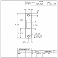 Don-Jo DBS-1478 ANSI Deadbolt Door Strike in Satin Chrome, 4-7/8" x 1-1/4", Single Latch Hole