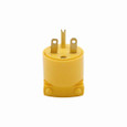 Eaton 4866-BOX Arrow Hart straight blade plug , #18-12 AWG, 15A, Commercial, 250V, Back wire, Yellow, Brass, Vinyl, 6-15P, Two-pole, three-wire, grounding, Screw, Vinyl, ED Box