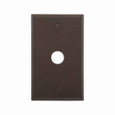 Eaton 5159B-BOX Telephone and coaxial wallplate, Brown, 0.625" Hole Cutout, Nylon, Single- gang, Standard, ED Box