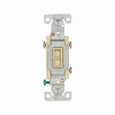 Eaton 5223-7V-BU toggle switch, 15A, Wall, 120V, Side wire, Screw, Ivory, Three-Way