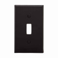 Eaton 5134BK-SP Toggle wallplate, Black, Toggle Cutout, Nylon, Single- gang, Standard