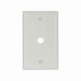 Eaton 5128W-BOX Telephone and coaxial wallplate, White, 0.375" Hole Cutout, Nylon, Single- gang, Standard, ED Box