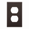 Eaton 5132B-BOX Duplex receptacle wallplate, Brown, Duplex receptacle Cutout, Nylon, Single- gang, Standard, ED Box