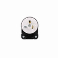 Eaton 5366AN Arrow Hart ultra grip straight blade angled plug, #16-12 AWG, 20A, Industrial, 125V, Back wire, Black and white, Brass, Nylon, 5-20P, Two-pole, three-wire, grounding, Screw, 0.33-0.66", Nylon, Core pack