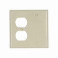 Eaton 5170V-BOX Combination wallplate, Ivory, Duplex receptacle, Decorator Cutout, Nylon, Two- gang, Standard, ED Box Eaton 5170V-BOX Combination wallplate, Ivory, Duplex receptacle, Decorator Cutout, Nylon, Two- gang, Standard, ED Box