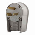 Eaton 5705AN Arrow Hart extra heavy-duty angled plug , #12-4 AWG, 50A, Industrial, 277V, Back wire, Gray, Brass, Nylon, 7-50P, Two-pole, three-wire, grounding, Screw, Nylon, Core pack