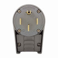 Eaton 5752AN Arrow Hart extra heavy-duty angled plug , #12-4 AWG, 50A, Industrial|range and dryer, 125/250V, Back wire, Gray, Brass, Nylon, 14-50P, Three-pole, four-wire, grounding, Screw, Nylon, Core pack