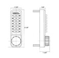 Lockey 2200 Series Deadbolt dimensional drawing – 1-5/8" wide x 5-5/8" tall, 7/8" depth, 1-5/8" throw extension