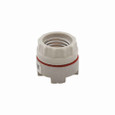 Eaton 610-BOX lampholder, Keyless switch, Medium base, White, Porcelain, 250V, 660W, Box 239908