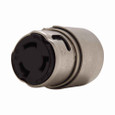Eaton 63CR64 corrosion resistant locking connector , #12-6 AWG, 50A, Marine, 125/250V, Back wiring, Steel, Armored, Non-NEMA, Three-pole, Four-wire, Steel, 0.68 to 1.13 in