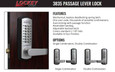 Lockey Lockey 3835 Mechanical Keyless Lever Lock with Passage Function LOC3835