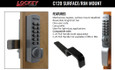Lockey C120 Mechanical Surface/Rim Mount Digital Keyless Combination Lock