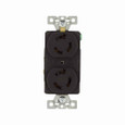 Eaton 6580 locking receptacle, #14-10 AWG, 15A, Industrial, 250V, Back and side wiring, Orange, Brass, Duplex, L6-15, Two-pole, Three-wire, Glass-filled nylon, -40° to 75°C
