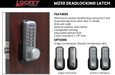 Lockey Lockey M230 Mechanical Keyless Digital Combination Deadlocking Spring Latch Lock LOCM230
