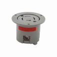 Eaton 7409N safety grip locking flanged outlet , #14-8 AWG, 20A, Industrial, 120/208V, Back wiring, Non-NEMA, Four-pole, Four-wire, Nylon