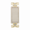 Eaton 7621LA-BOX commercial grade decorator switch, Box, #14-10 AWG, 20A, Flush, 120/277V, Back/push, Antimicrobial paddle, Maintained, Light almond, Motor Control, Fan, LED, Incand, ELV,MLV,CFL, Florscnt, Halogen, Single-pole, Thermoplastic 647604