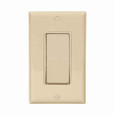 Eaton 7501V-10-L decorator dimmer switch, 15A, 120/277V, Back push wiring, Ivory, 1-pole 749780