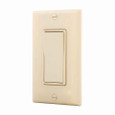 Eaton 7501V-10-L decorator dimmer switch, 15A, 120/277V, Back push wiring, Ivory, 1-pole 749780