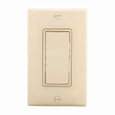 Eaton 7501V-10-L decorator dimmer switch, 15A, 120/277V, Back push wiring, Ivory, 1-pole 749780