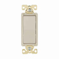 Eaton 7623A-BOX commercial grade decorator switch, Box, #14-10 AWG, 20A, Flush, 120/277V, Back/push, Antimicrobial paddle, Maintained, Almond, Motor Control, Fan, LED, Incand, ELV,MLV,CFL, Florscnt, Halogen, Three-way, Thermoplastic 647659