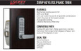 Lockey 285P Keyless Panic Trim - features, compatibility, and ideal-use callout: works with LockeyUSA panic bars, Detex panic bars, and any panic bar accepting a flat tailpiece with 74-degree or less turn radius
