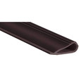 Pemko PK55 fire-rated adhesive perimeter gasketing, dark brown silicone, close-up profile view showing compression bulb and stabilizer flange