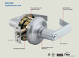Dormakaba Dormakaba QCL100 Cylindrical Lock, Keyed Different and SC Keyway with 118F ANSI 1-1/8" x 2-3/4" Strike DORQCL100