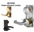 Dormakaba QCI200 Interconnect Locks, Keyed different with 2-3/4” x 1-1/8” T-Strike, 2 3⁄4” x 1-1/8” Deadbolt Strike - Square, SC Keyway
