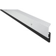 Pemko 315CN door bottom sweep, Clear Anodized Aluminum with black EPDM neoprene insert, angled view showing surface-mount profile and mounting hole